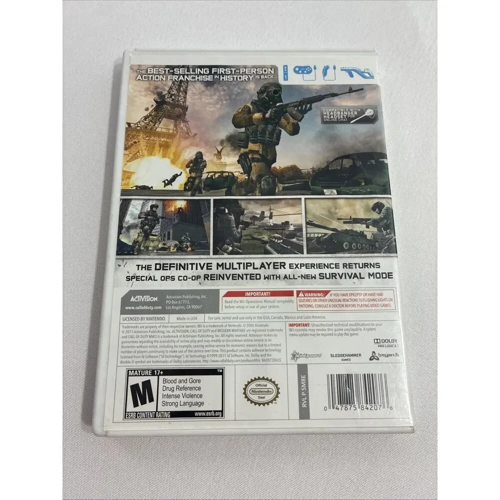 Nintendo Wii Game- Call of Duty: Modern Warfare 3 Complete Tested – Works